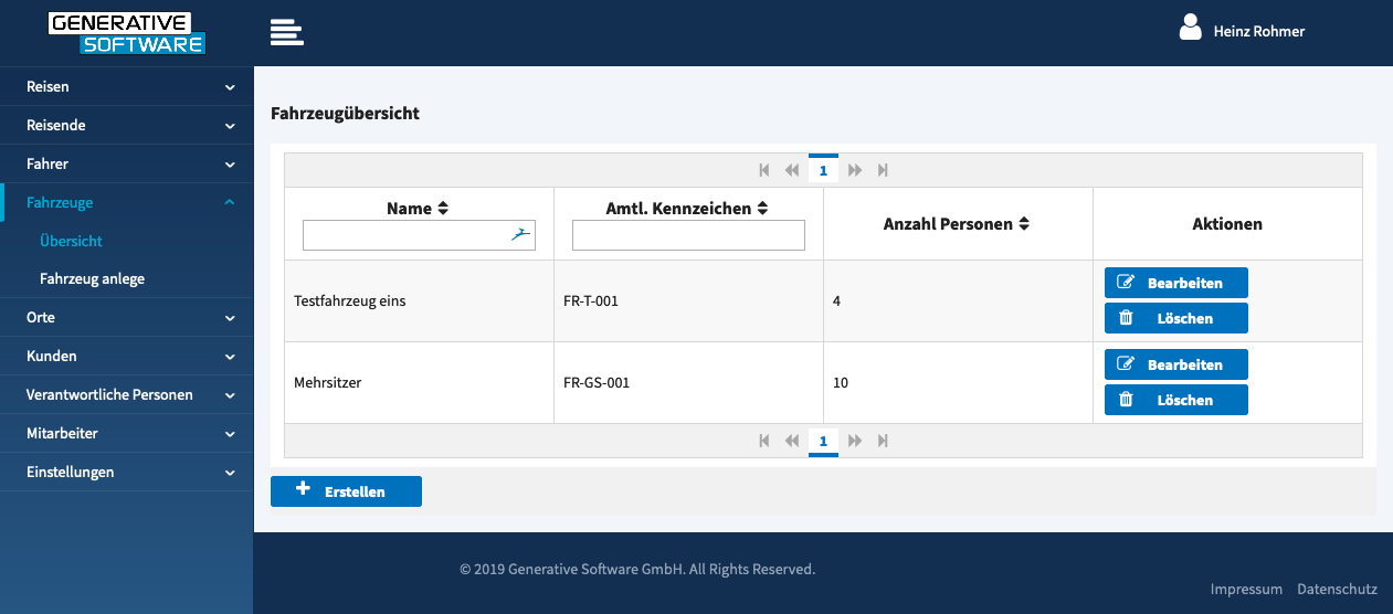 Beispiel Fahrserviceanwendung